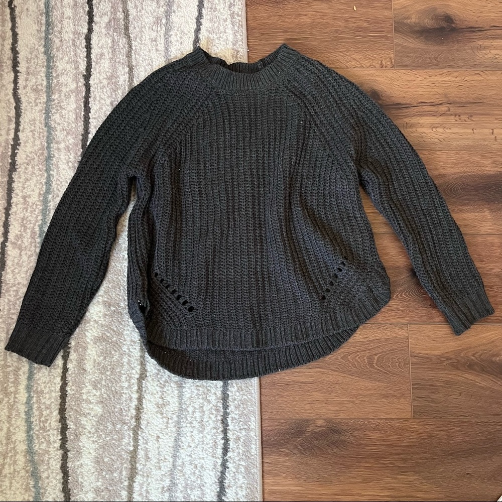 SO charcoal gray sweater, large